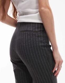 Mango Slim Fit Pinstripe Trouser In Grey For Women -Mango Sales 207261882 4