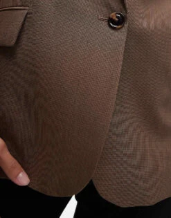 Mango Single Breasted Blazer In Brown For Women -Mango Sales 207261904 3