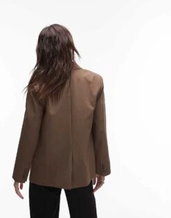 Mango Single Breasted Blazer In Brown For Women -Mango Sales 207261904 4