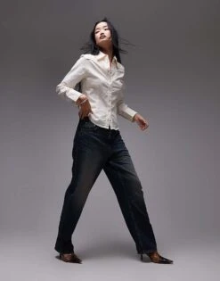 Mango Embroidered Neck Detail Western Shirt In Cream For Women -Mango Sales 207261927 4