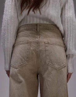 Mango Raw Hem Straight Jean In Vintage Brown Wash For Women -Mango Sales 207262165 4