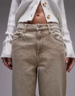 Mango Raw Hem Straight Jean In Vintage Brown Wash For Women -Mango Sales 207262165 5