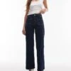 Mango Flared Front Pocket Detail Jeans In Blue For Women