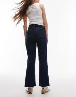 Mango Flared Front Pocket Detail Jeans In Blue For Women -Mango Sales 207262201 2