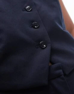 Mango Suit Waistcoat Co-ord In Navy For Women -Mango Sales 207262381 4