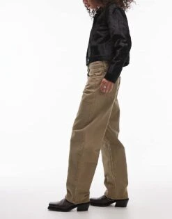 Mango Barrel Leg Jeans In Vintage Washed Brown For Women -Mango Sales 207262481 3