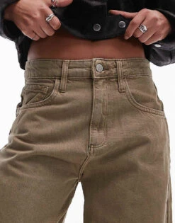 Mango Barrel Leg Jeans In Vintage Washed Brown For Women -Mango Sales 207262481 4