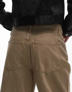 Mango Barrel Leg Jeans In Vintage Washed Brown For Women -Mango Sales 207262481 5