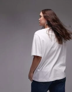 Mango Curve Round Neck T-shirt In White For Women -Mango Sales 207268638 3