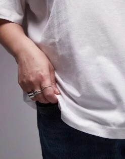 Mango Curve Round Neck T-shirt In White For Women -Mango Sales 207268638 4