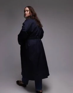 Mango Curve Trench Coat In Black For Women -Mango Sales 207268653 3