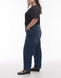 Mango Curve Mom Jeans In Mid Blue For Women -Mango Sales 207268664 3