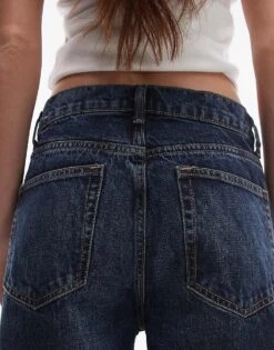 Mango High Waist Straight Leg Jean In Medium Blue Wash For Women -Mango Sales 207270281 4