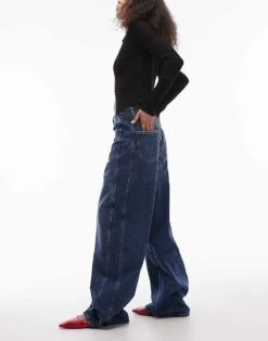 Mango Wide Leg Jean With Seam Detail In Medium Blue For Women Mid Blue -Mango Sales 207283613 3