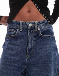 Mango Wide Leg Jean With Seam Detail In Medium Blue For Women Mid Blue -Mango Sales 207283613 4