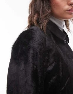 Mango Capsule Leather Boxy Jacket In Black For Women -Mango Sales 207283791 3