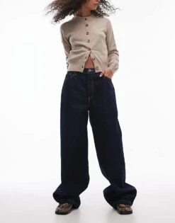 Mango Capsule Straight Leg Rigid Denim Jeans In Dark Blue For Women -Mango Sales 207283826 1 darkblue 1