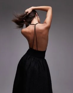 Mango Capsule Strap Back Bodysuit In Black For Women -Mango Sales 207283844 3