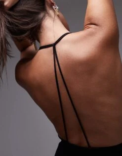 Mango Capsule Strap Back Bodysuit In Black For Women -Mango Sales 207283844 4