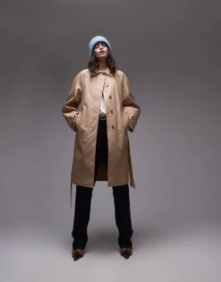 Mango Premium Belted Mid Length Trench Coat In Tan For Women Brown -Mango Sales 207283920 3