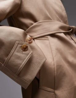 Mango Premium Belted Mid Length Trench Coat In Tan For Women Brown -Mango Sales 207283920 4