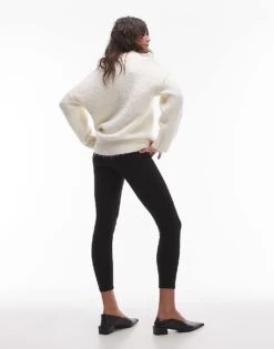 Mango Slim Fit Legging In Black For Women -Mango Sales 207283988 5