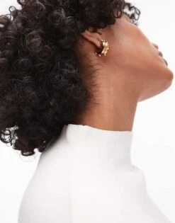 Mango High Neck Knitted Jumper In Ecru For Women -Mango Sales 207284233 3