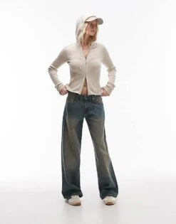 Mango Zip Through Knitted Hoodie In Oatmeal For Women -Mango Sales 207284307 4