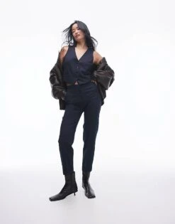 Mango Suit Slim Trouser Co-ord 12 In Navy For Women -Mango Sales 207284319 1 navy 1