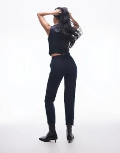 Mango Suit Slim Trouser Co-ord 12 In Navy For Women -Mango Sales 207284319 3