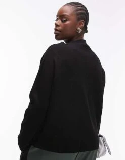 Mango Curve High Neck Jumper In Black For Women -Mango Sales 207284367 3