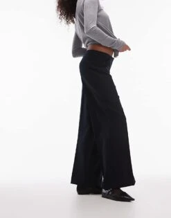 Mango Slouchy Tailored Trousers In Navy For Women -Mango Sales 207284513 5