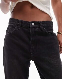 Mango Turn Up Jeans In Black For Women -Mango Sales 207284555 5