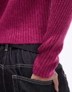 Mango Ribbed Fine Knit Button Through Cardigan In Pink For Women -Mango Sales 207284960 4