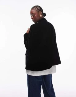 Mango Curve Velvet Blazer In Black For Women -Mango Sales 207284973 4