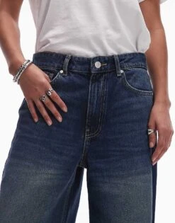 Mango Longline Straight Leg Jeans In Dark Blue For Women 10 Mango Longline Straight Leg Jeans In Dark Blue For Women -Mango Sales 207285032 5