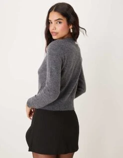 Mango Fluffy Jumper In Grey For Women -Mango Sales 207285121 3