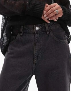 Mango Mid Rise Straight Leg Purple Wash Jeans In Black For Women -Mango Sales 207285182 5