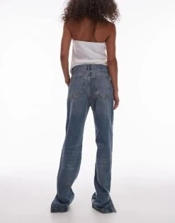 Mango Straight Leg Embellished Front Jeans In Light Blue For Women -Mango Sales 207285221 2