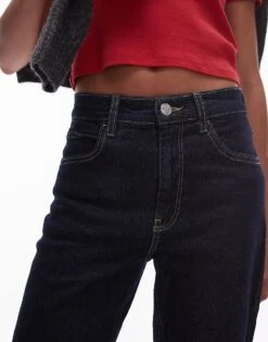 Mango Relaxed Mom Jeans In Dark Blue For Women -Mango Sales 207285317 5