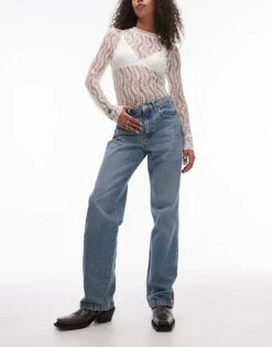 Mango Studded Side And Pocket Detail Jeans In Light Blue For Women -Mango Sales 207285334 3