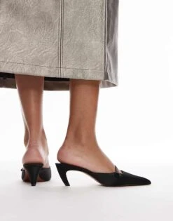 Mango Satin Heel With Cross Front In Black For Women -Mango Sales 207287933 3