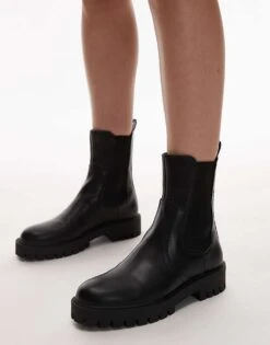 Mango Chunky Ankle Boot In Black For Women