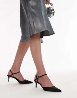 Mango Sling Back Strappy Heel In Black For Women -Mango Sales 207288077 1 black 1