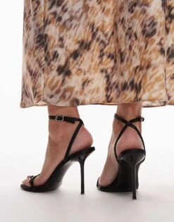 Mango High Heel Ankle Strap Shoe In Black For Women -Mango Sales 207288349 4