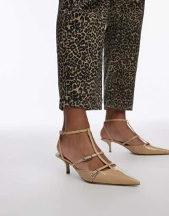 Mango Pointed Buckle Heel In Beige For Women -Mango Sales 207290845 1 beige 1