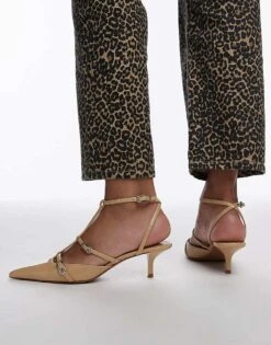 Mango Pointed Buckle Heel In Beige For Women -Mango Sales 207290845 3