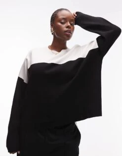 Mango Curve Contrast Base Jumper In White For Women -Mango Sales 207295997 1 white 1