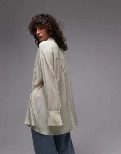 Mango Wrap Front Ruffle Blouse In Beige For Women -Mango Sales 207330035 4