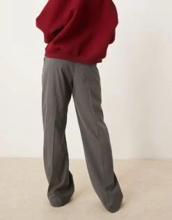 Mango Tie Waist Straight Leg Trouser In Grey For Women -Mango Sales 207386096 3